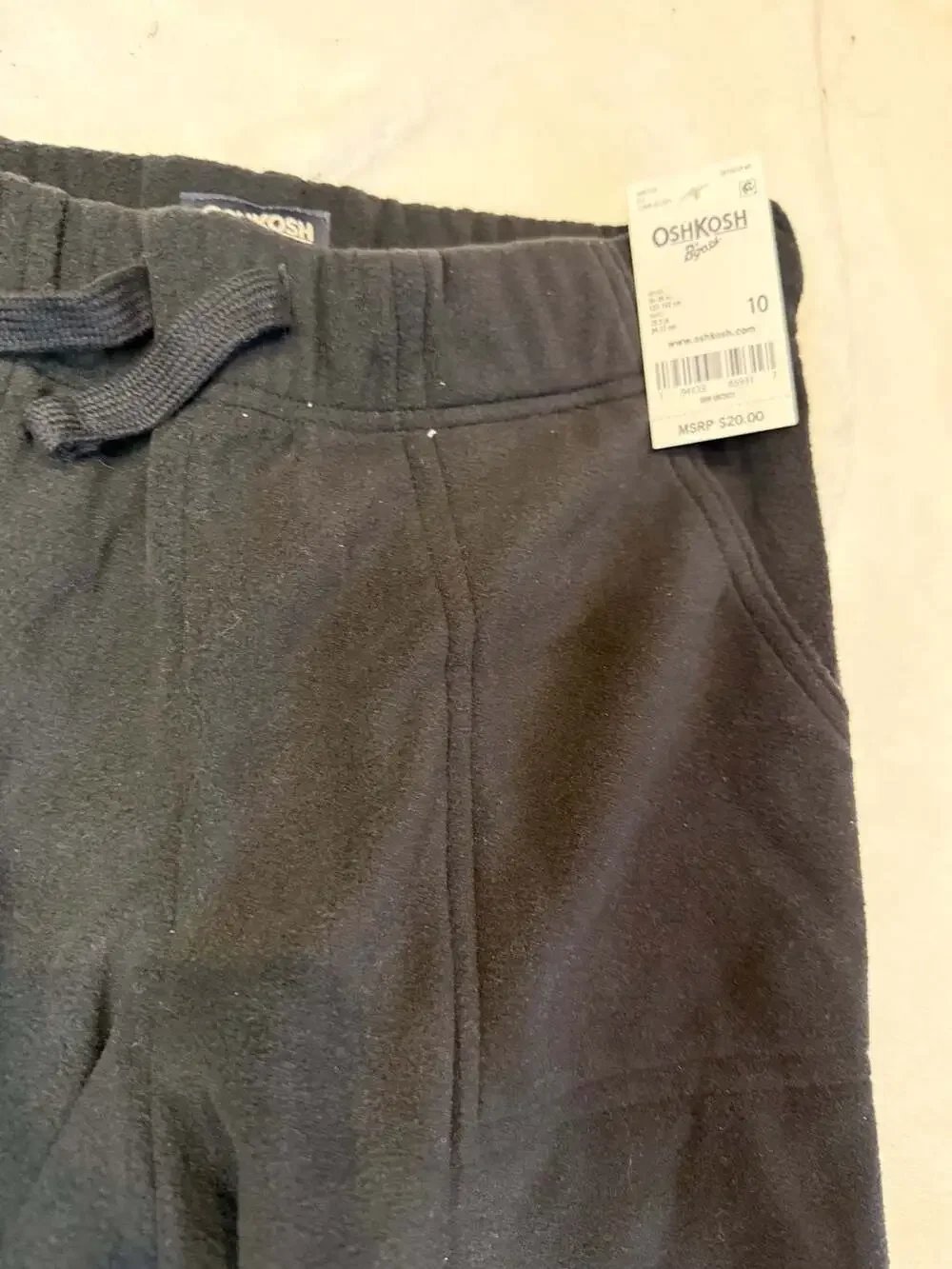 OshKosh B'gosh Boys Fleece Jogger Sweatpants Black